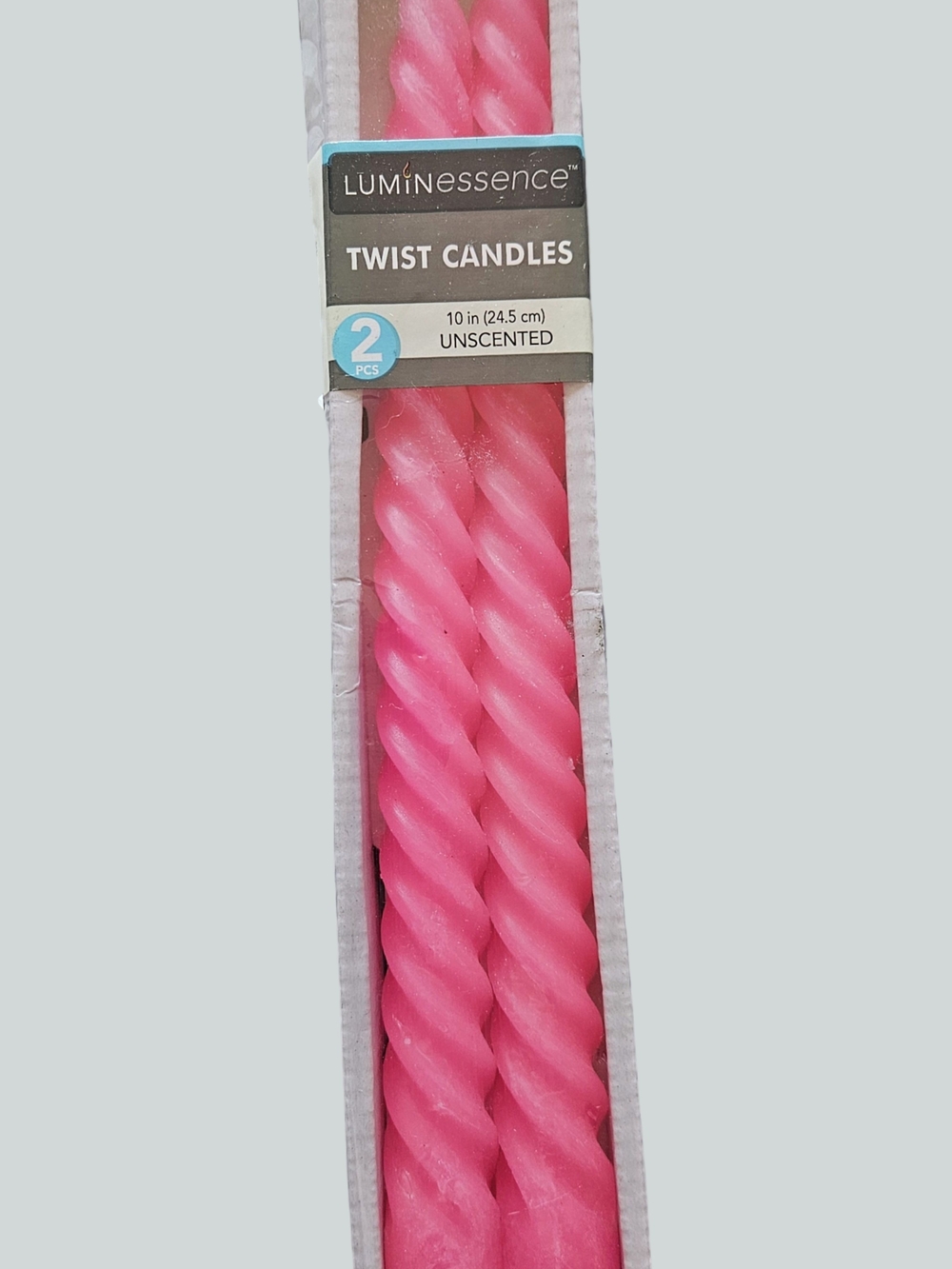 Luminess Pink Spiral Twist Cake Candles - 2 Pack